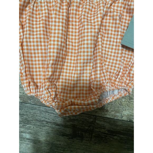 Wee Belles & Beaus Boutique Baby Girls Long sleeve pumpkin Fall Romper 6-12 mo - Picture 3 of 7